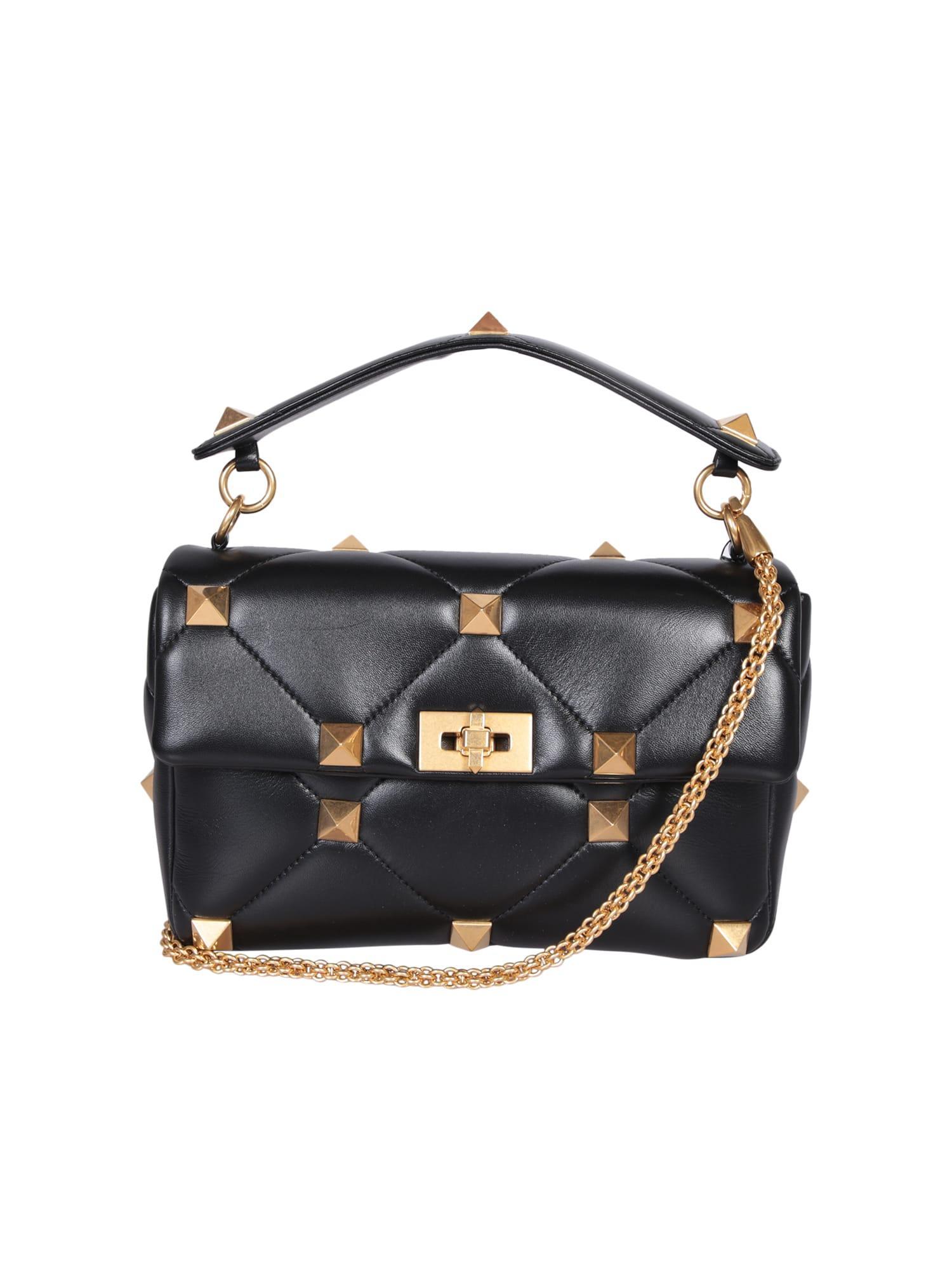 VALENTINO GARAVANI Roman Stud Black Bag Product Image