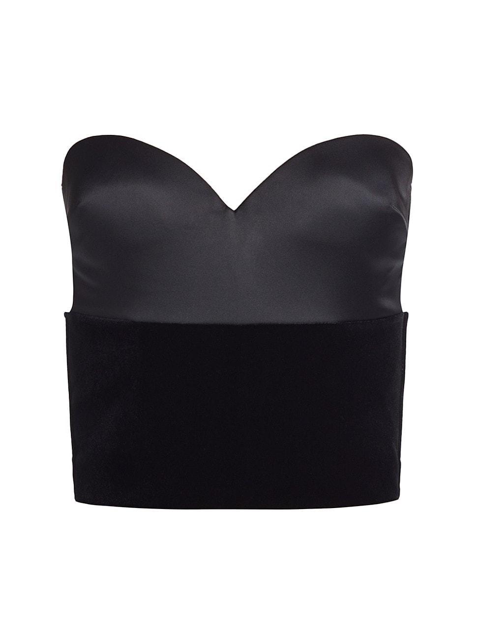 Womens Chrystelble Velvet Corset Top Product Image