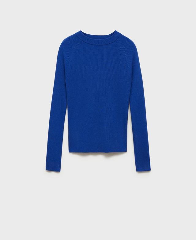 Mango Womens Fine Ribbed-Knit Sweater Product Image