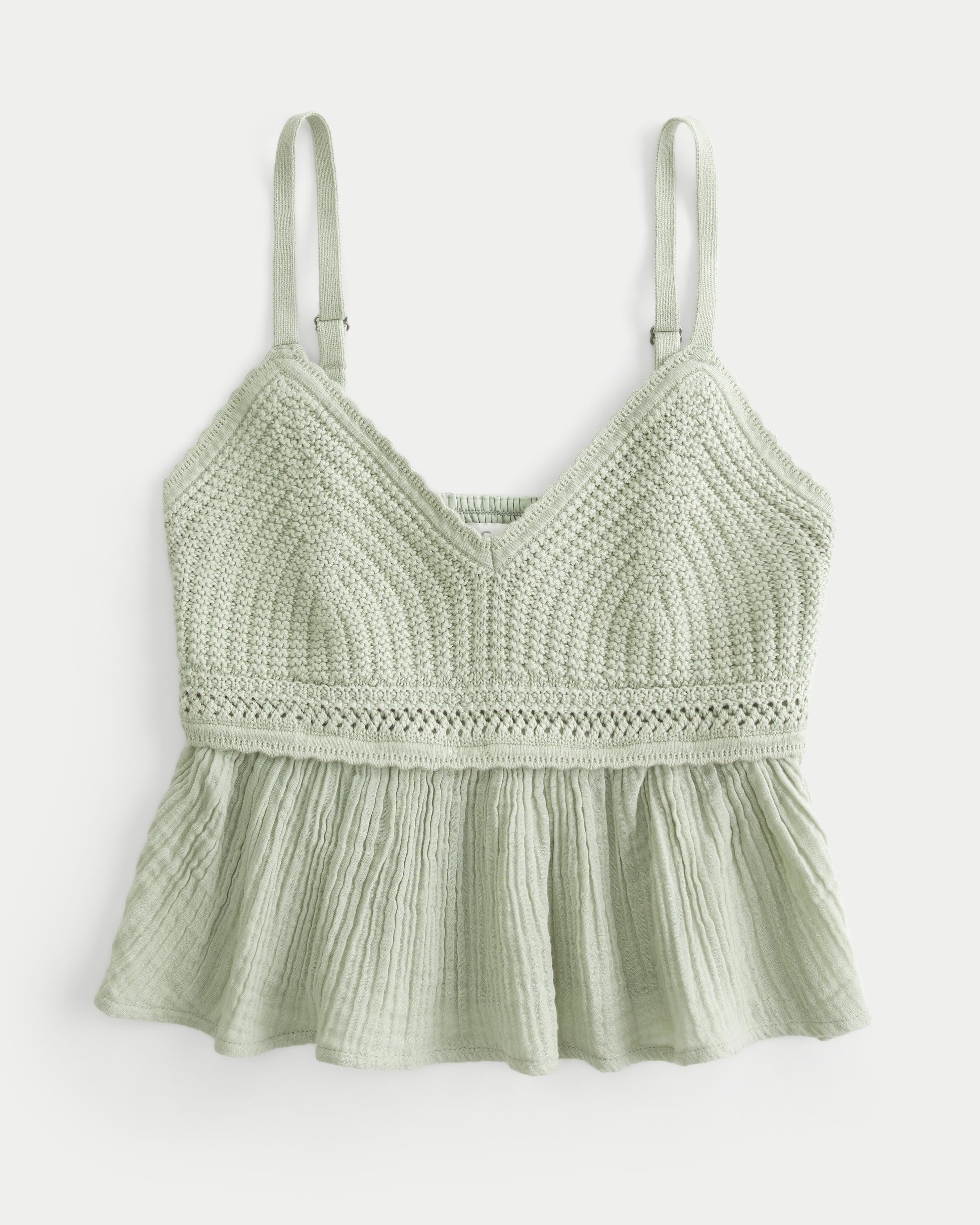 Easy Crochet-Style Babydoll Top Product Image