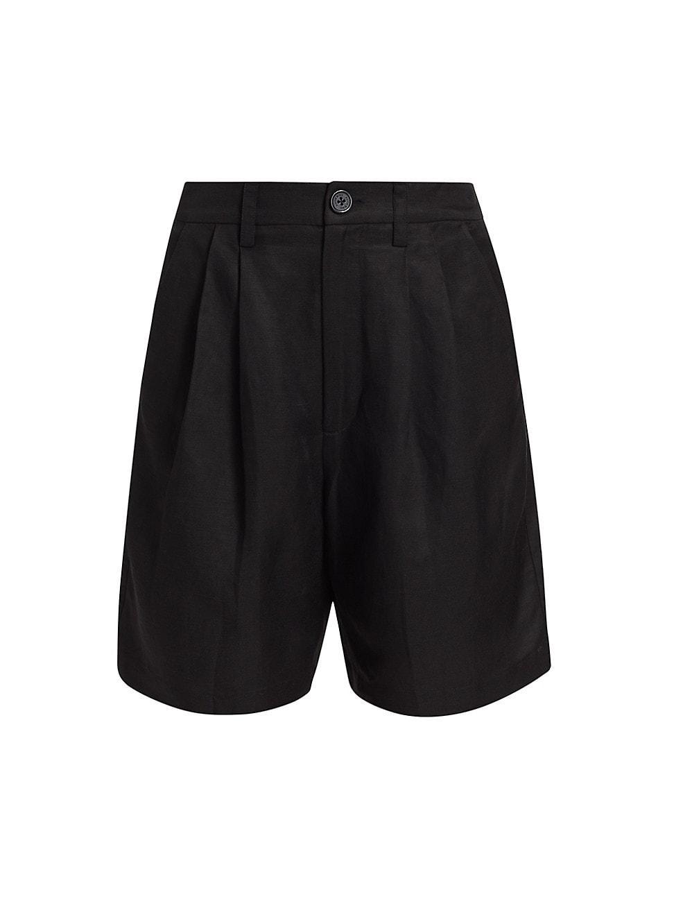 Womens Carrie Linen-Blend Tailored Shorts product image