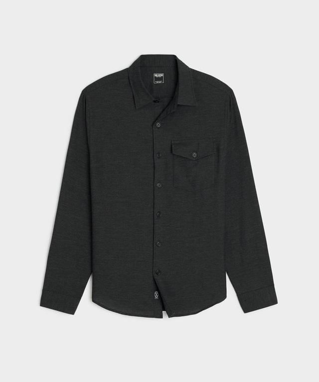 Cotton-Cashmere Lodge Shirt in Black Product Image