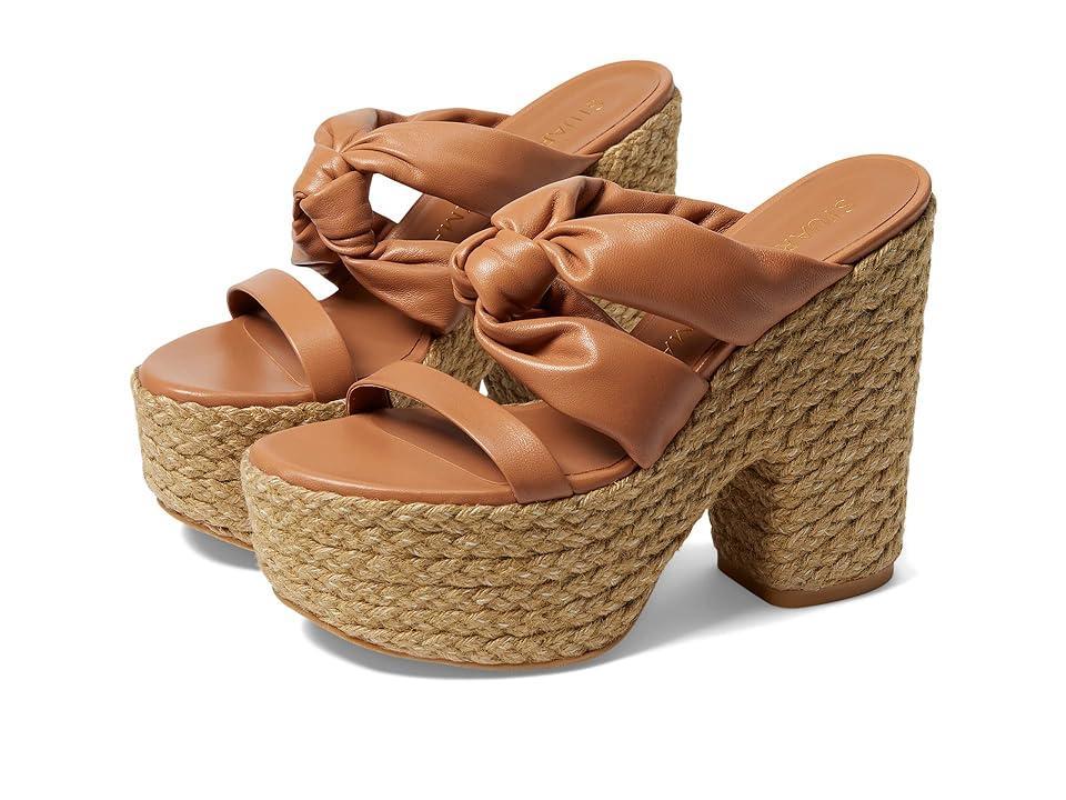 Stuart Weitzman Playa Sohigh 145 Knot Platform Slide (Tan/Natural) Women's Shoes Product Image