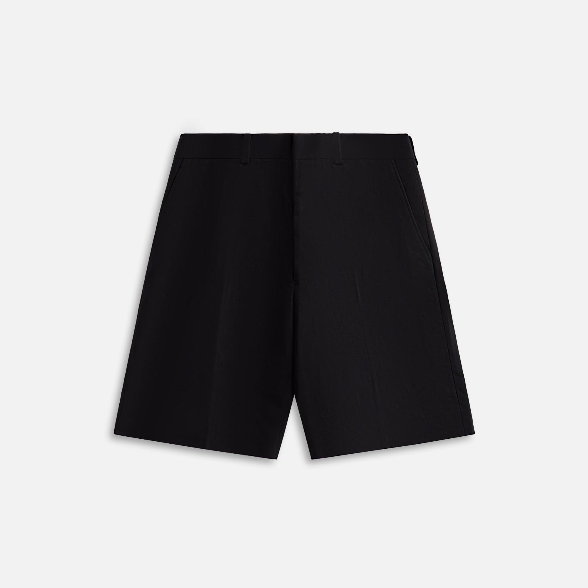 Auralee Hard Twist Finx Linen Chino Shorts - Black Male Product Image