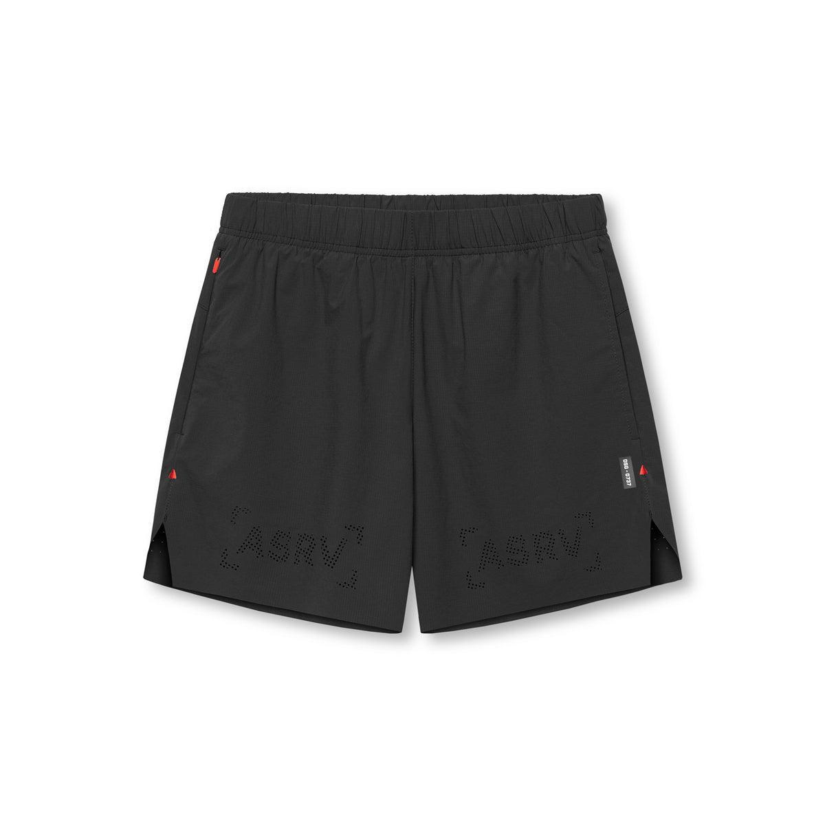 0737. Ripstop 6" Perforated Short - Black Product Image