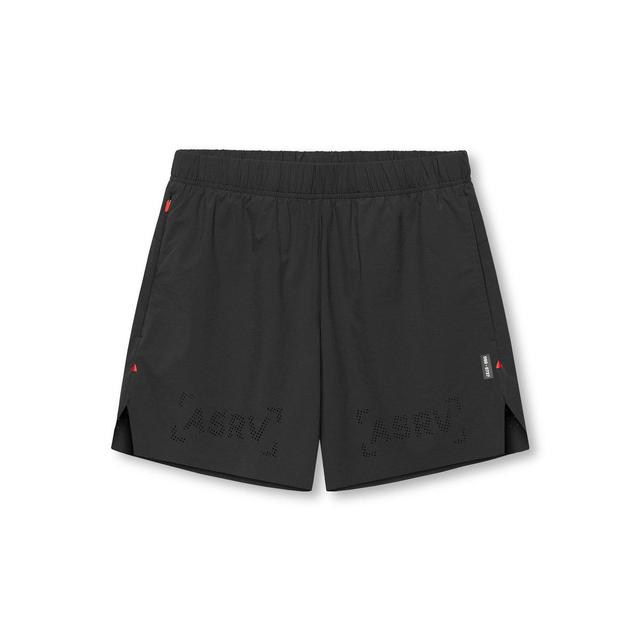 0737. Ripstop 6" Perforated Short - Black Product Image