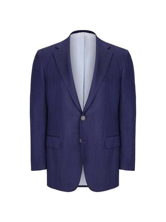 Mens Woven Two Buttons Jacket Blazer Product Image