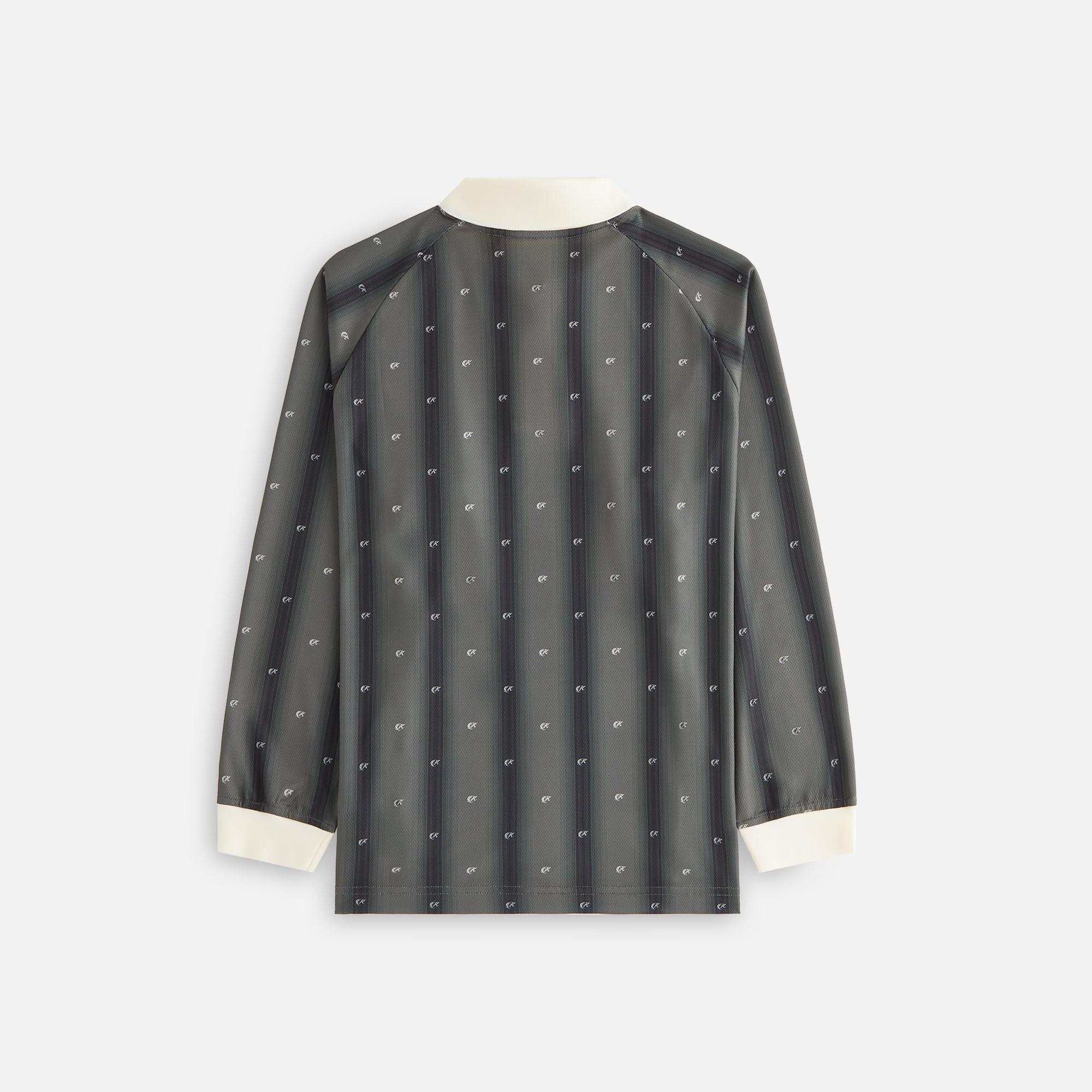 Kith Women Ridley Polo Monogram Long Sleeve Jersey - Black Female Product Image