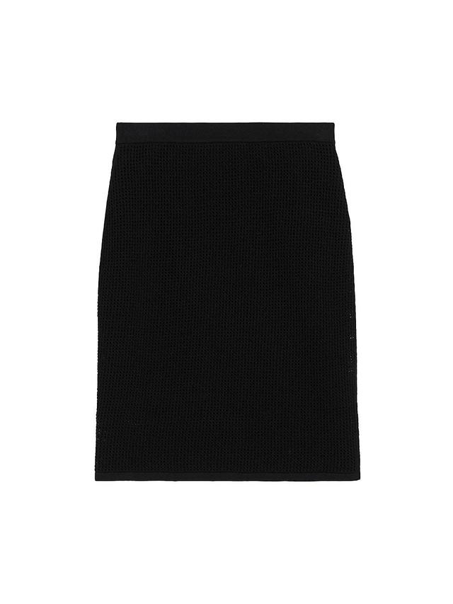 Womens Compact Crepe Pointelle Knit Skirt Product Image