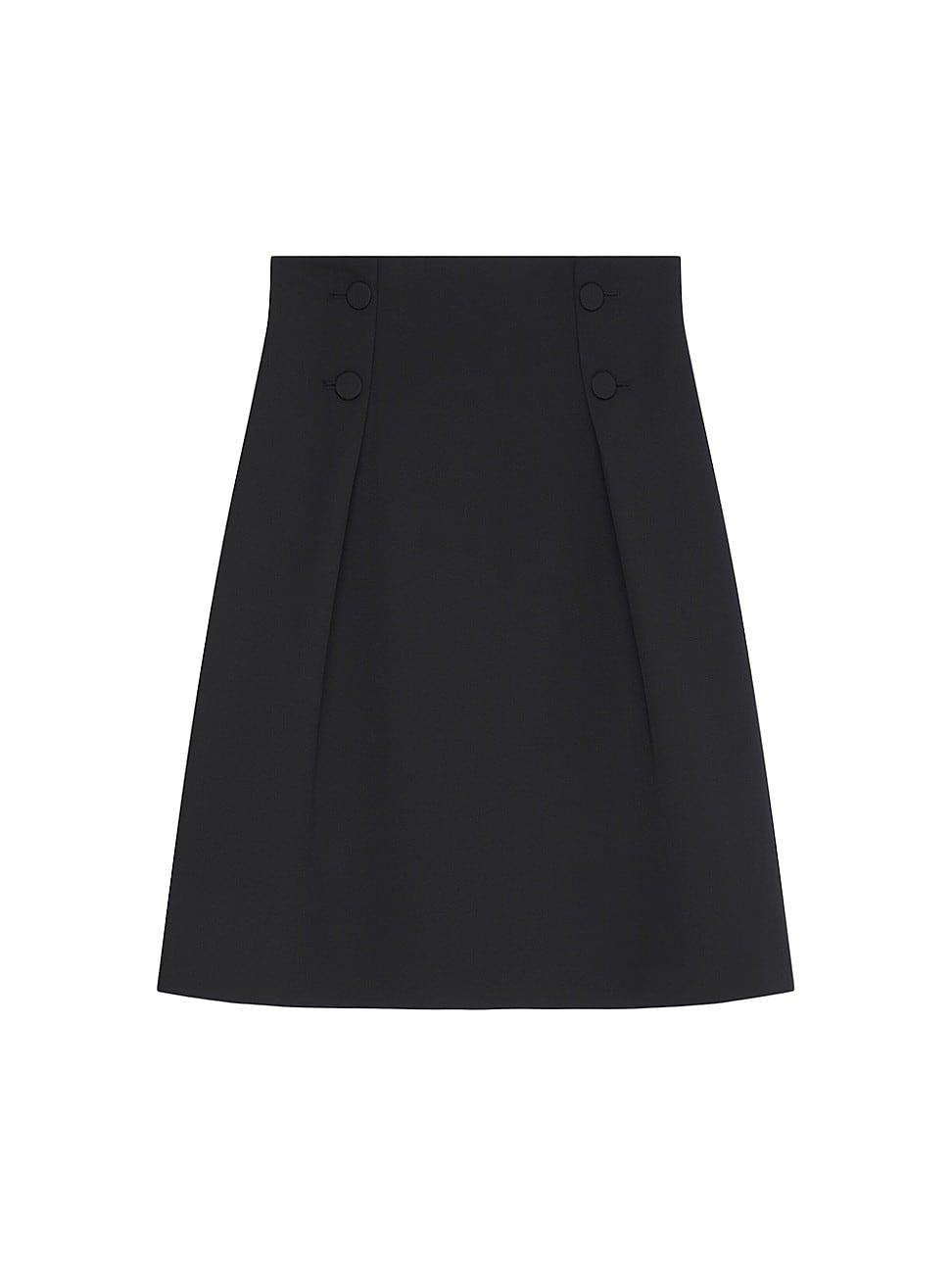 Button Wool Skirt Product Image