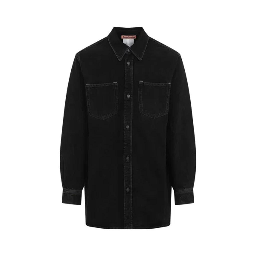 ACNE STUDIOS Cotton Shirt In Black Product Image