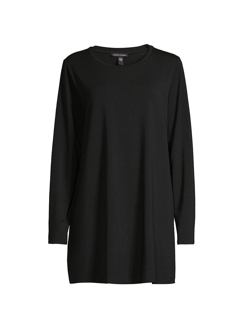 Eileen Fisher Crewneck Long Sleeve Tunic Top Product Image