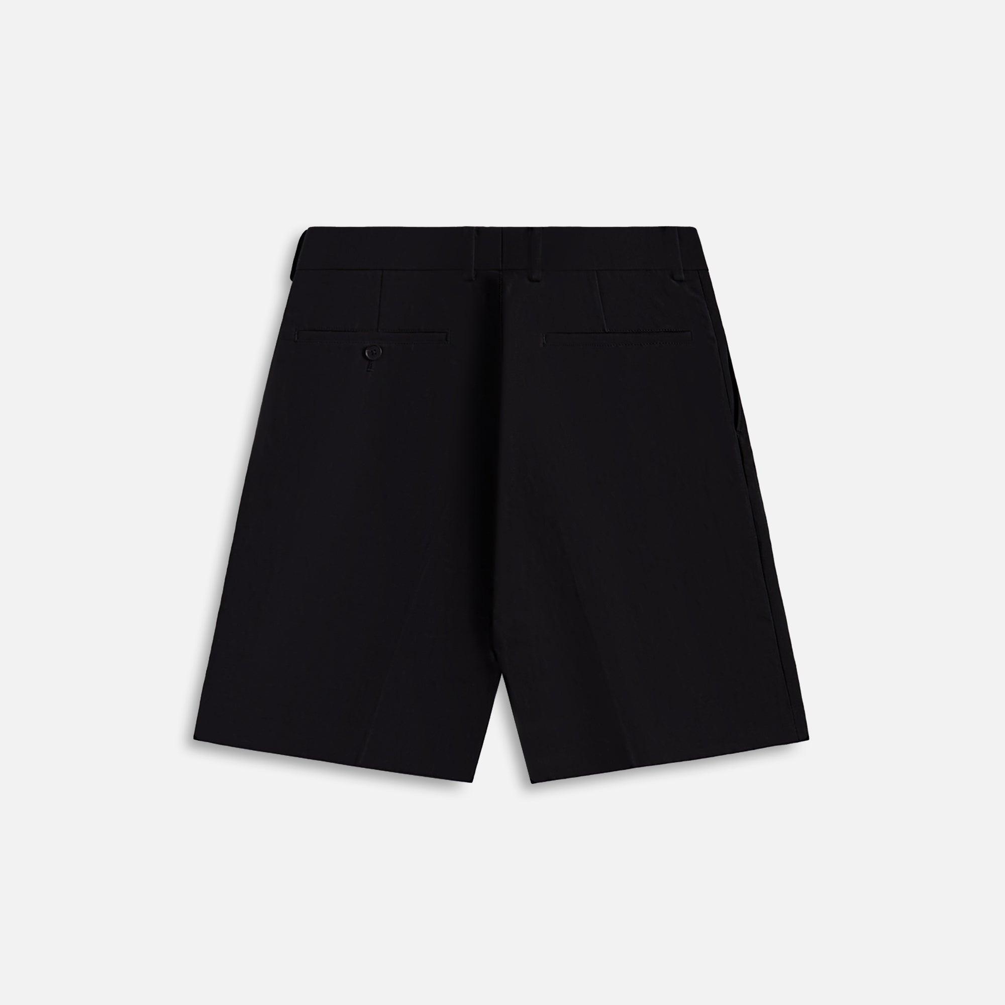 Auralee Hard Twist Finx Linen Chino Shorts - Black Male Product Image