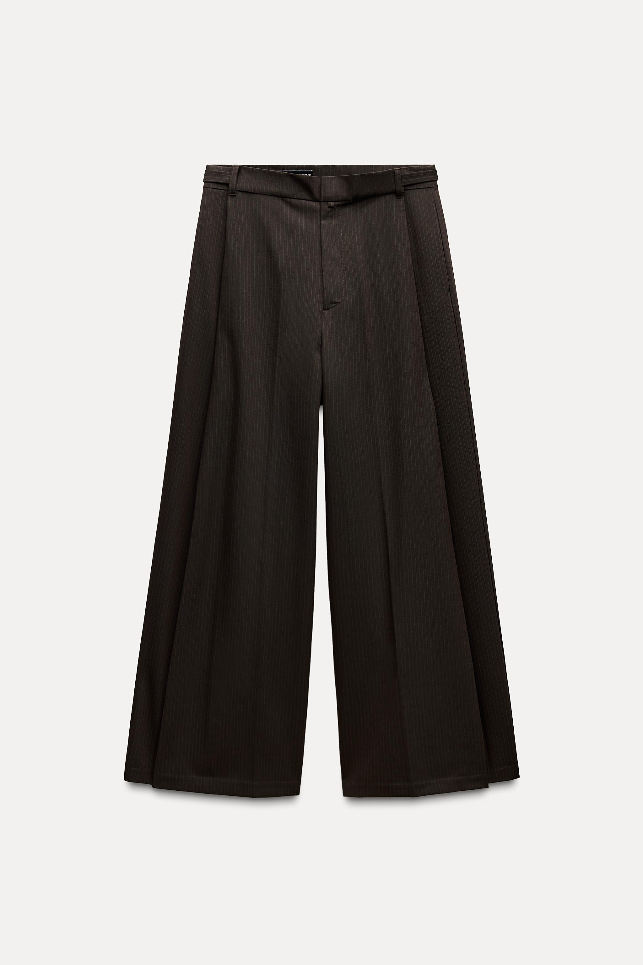 PINSTRIPE PANTS WITH BELT LOOPS Product Image