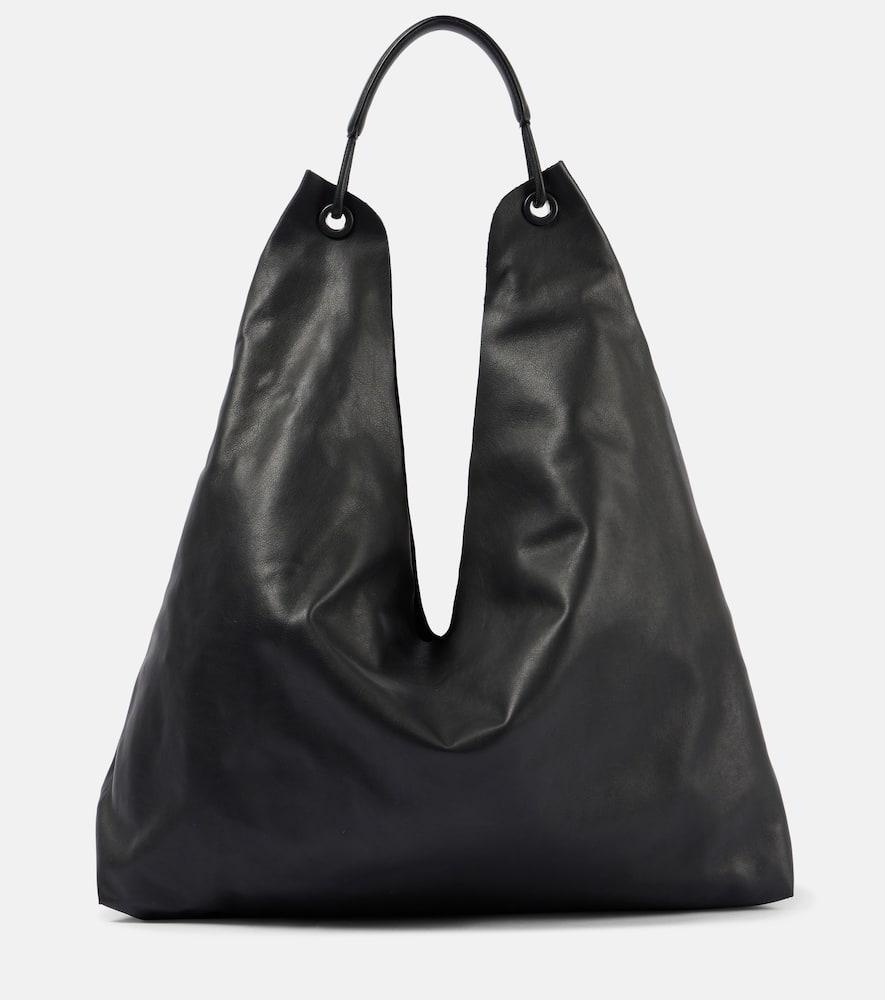 THE ROW Bindle Leather Tote Bag In Black Product Image