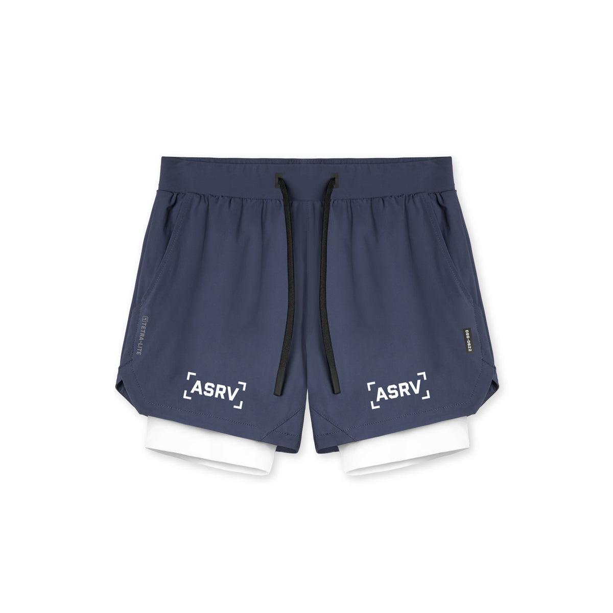 0622. TETRA-LITE™ 5" Liner Short - Navy/White Product Image