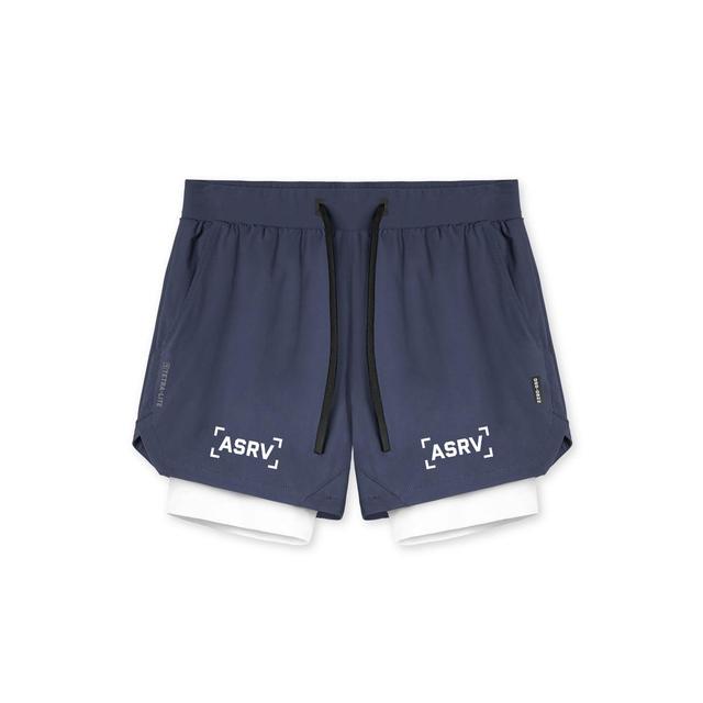 0622. TETRA-LITE™ 5" Liner Short - Navy/White Product Image