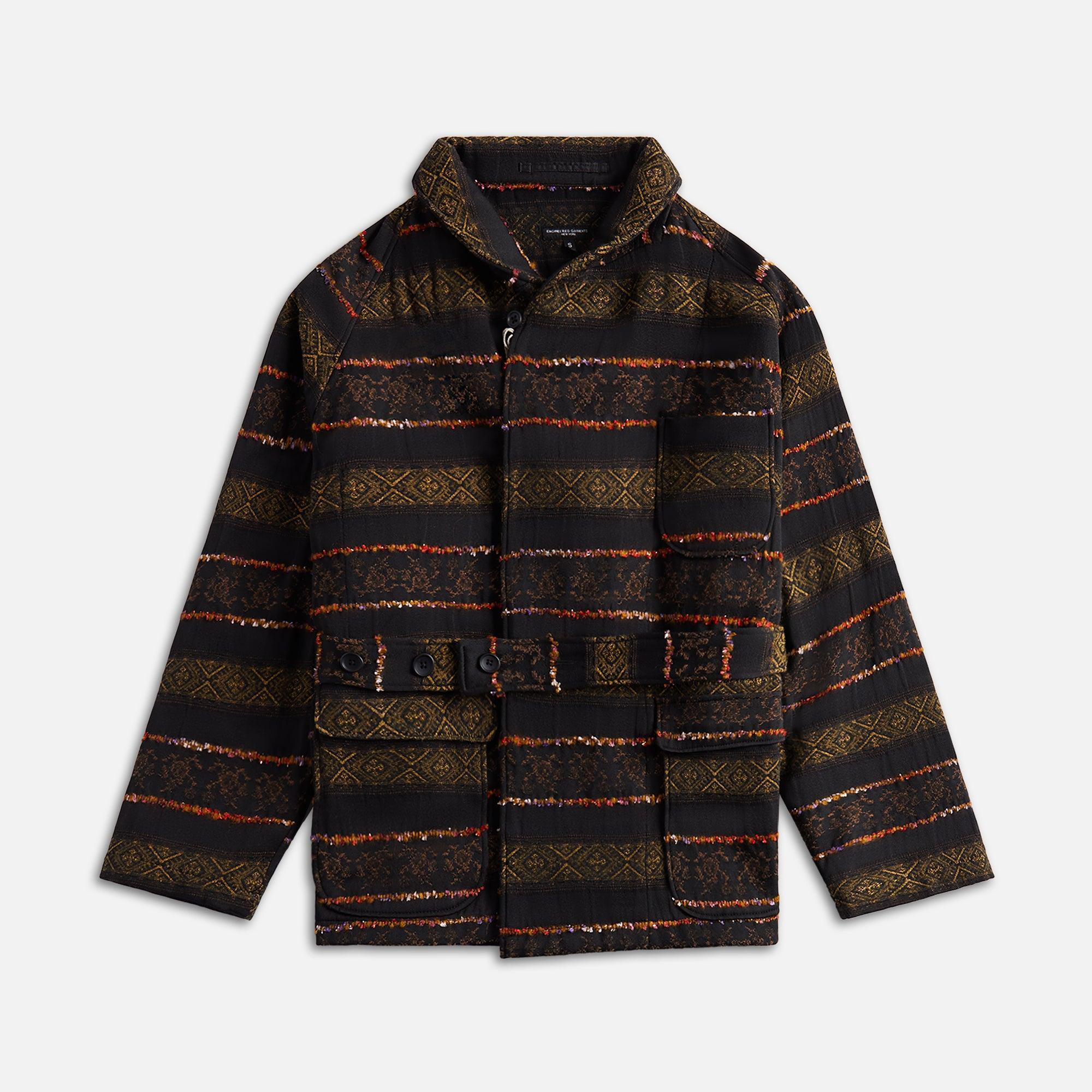 Engineered Garments Ethnic Jacquard Smoking Jacket - Black Male Product Image