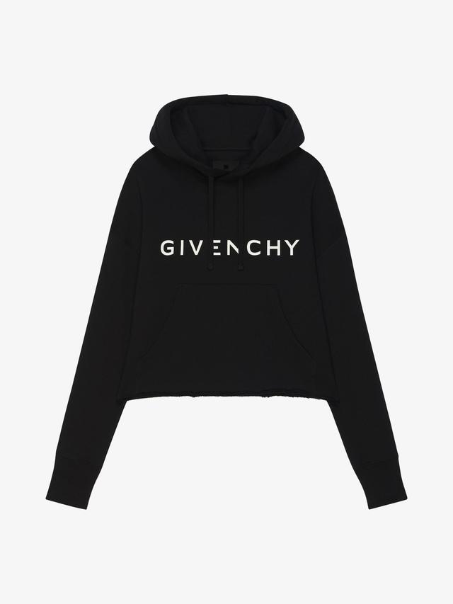 GIVENCHY Archetype cropped hoodie in fleece Product Image