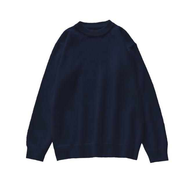 Round Neck Print Sweater Product Image