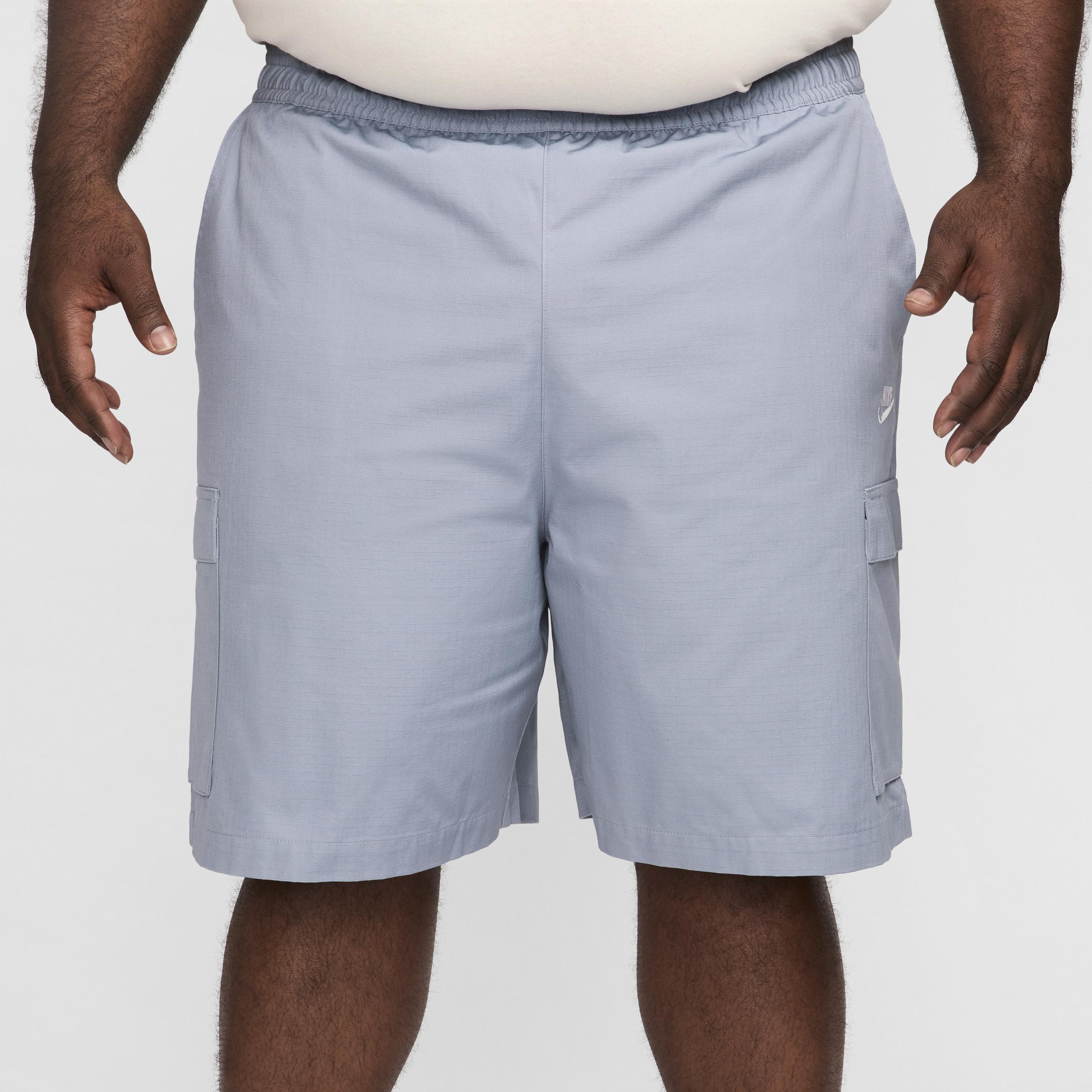 Nike Mens Nike Club Cargo Shorts - Mens Grey/White/White Product Image