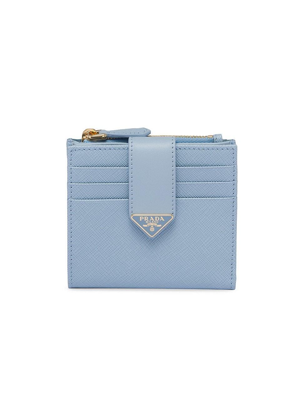 Womens Small Saffiano and Smooth Leather Wallet Product Image