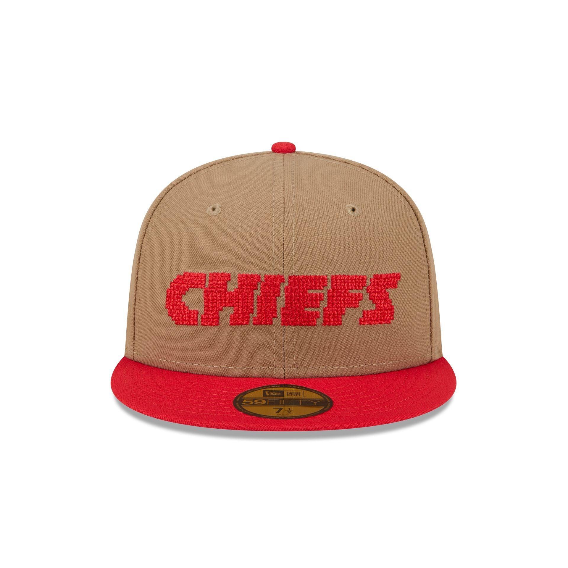 Kansas City Chiefs Classic 8-Bit Wordmark 59FIFTY Fitted Hat Male Product Image