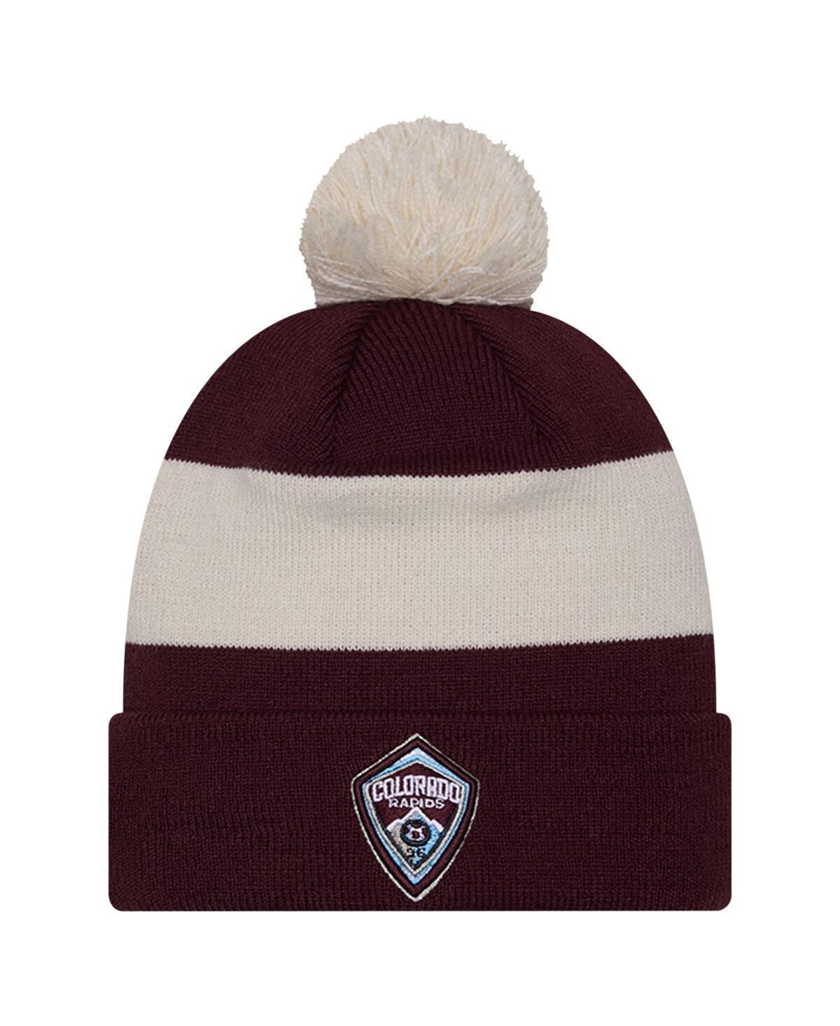 Mens New Era Burgundy Colorado Rapids 2024 Kick Off Collection Cuffed Knit Hat with Pom Product Image