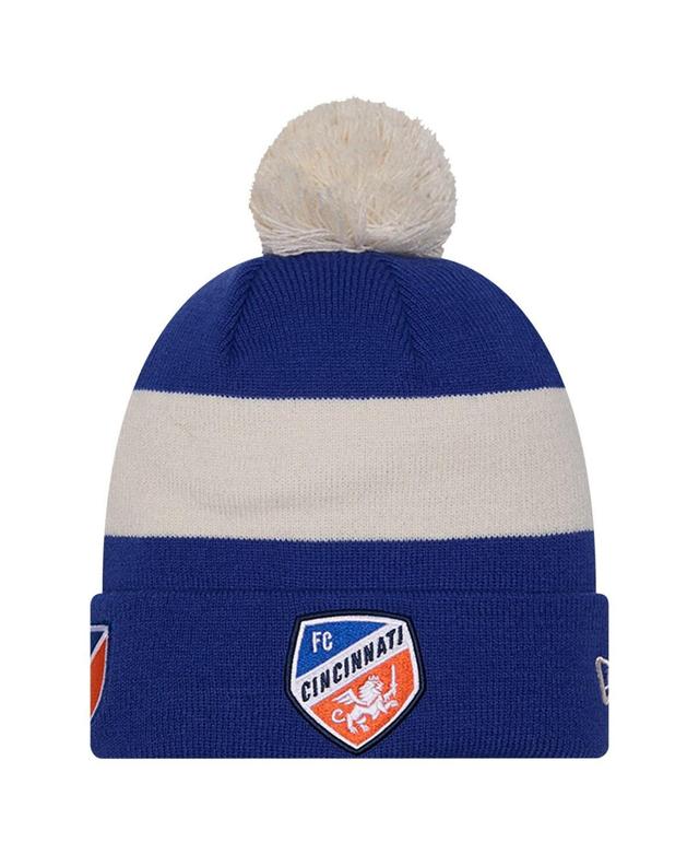 Mens New Era FC Cincinnati 2024 Kick Off Collection Cuffed Knit Hat with Pom Product Image