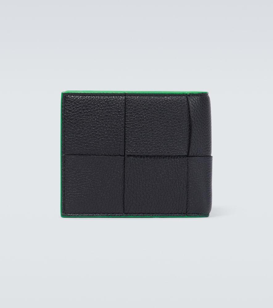 BOTTEGA VENETA Cassette Leather Wallet In Black-parak/bla-sil Product Image