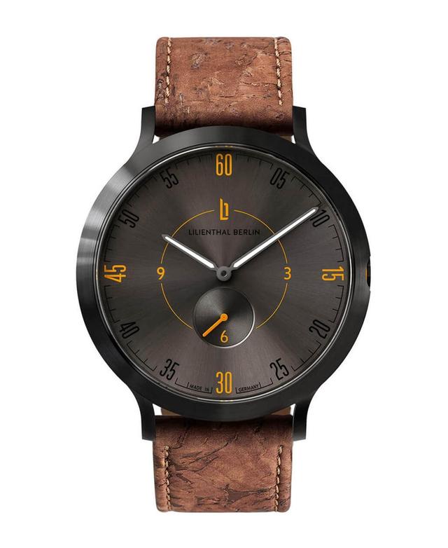 Lilienthal Berlin Mens Lilienthal 1 1 Fire Light Brown Cork Leather Watch 42mm - Light Brown Product Image