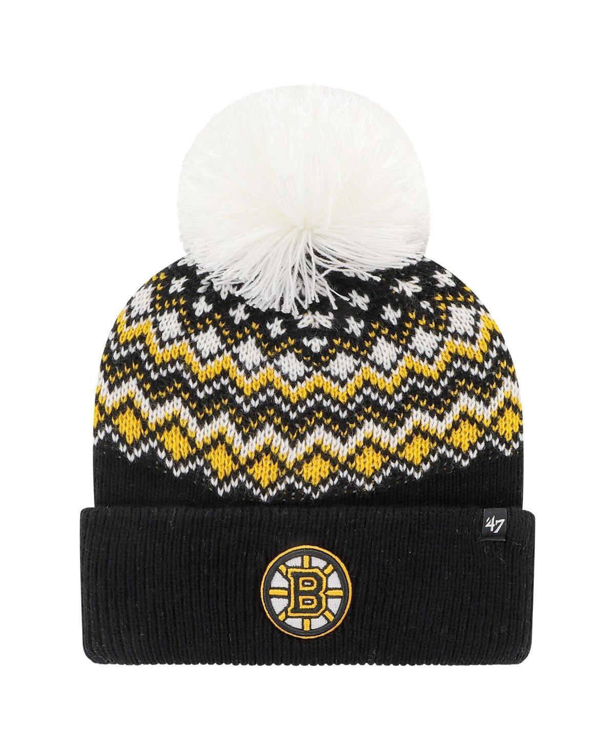 Womens 47 Boston Bruins ElsaCuffed Knit Hat with Pom Product Image