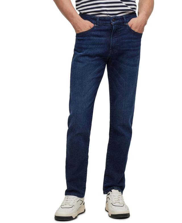 Mens Regular-Fit Jeans In Comfort-Stretch Denim Product Image