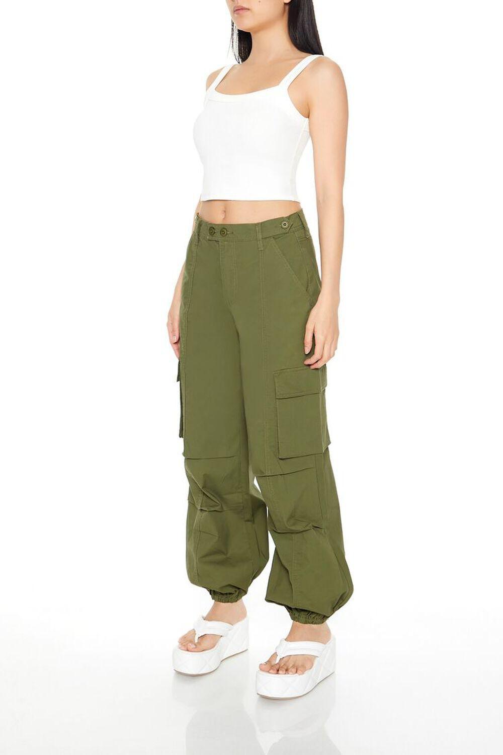 Cotton-Blend Cargo Joggers | Forever 21 Product Image