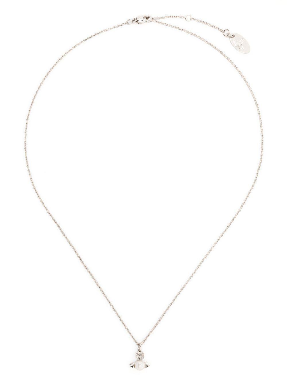 pearl-logo pendant necklace Product Image