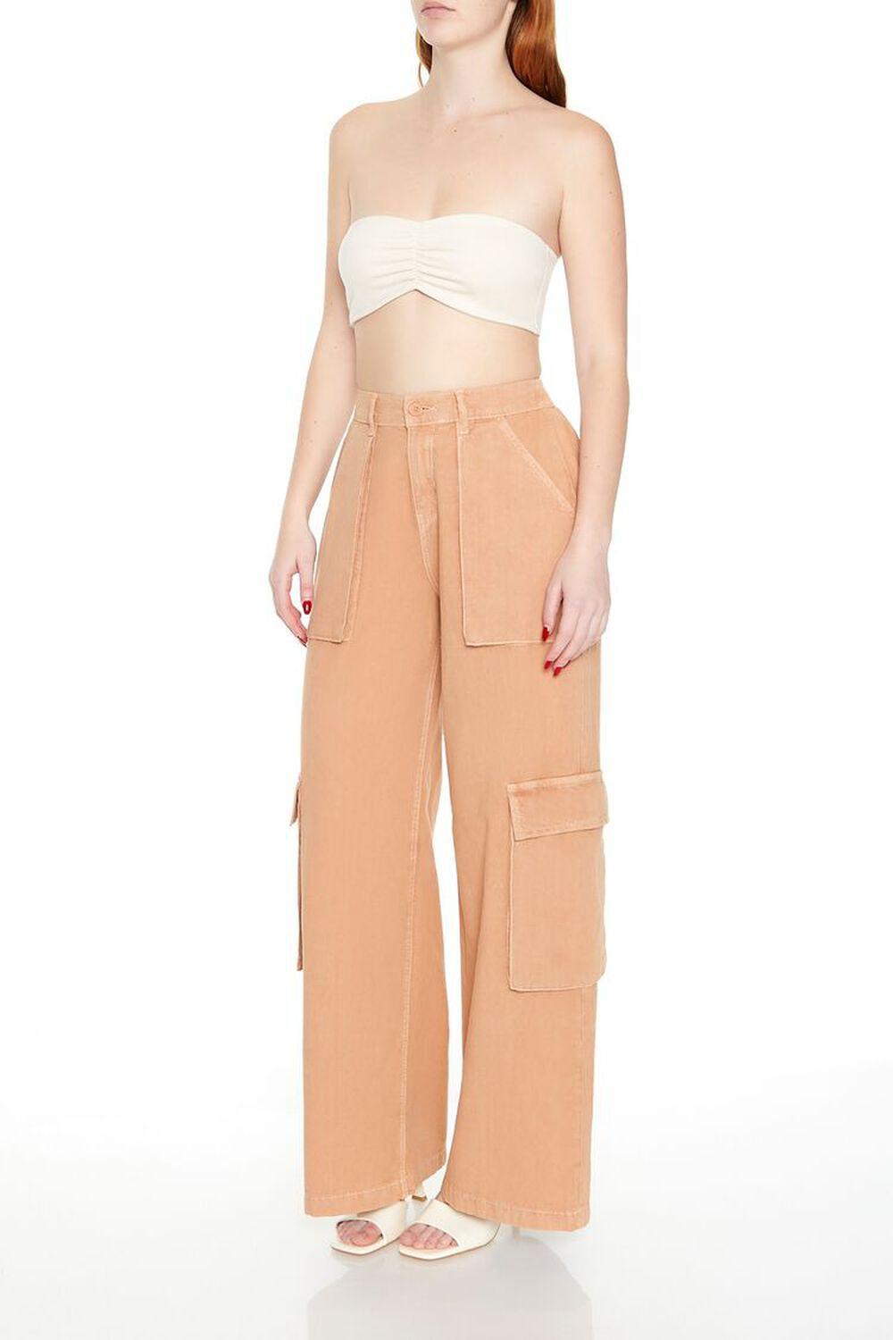 Linen-Blend Cargo Pants | Forever 21 Product Image