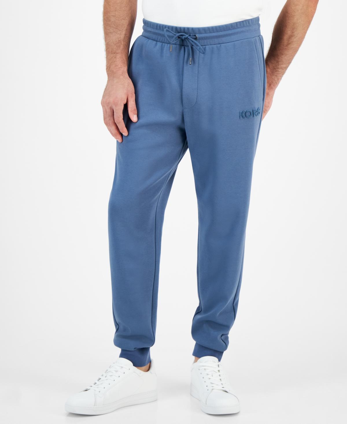 Michael Kors Mens Textured-Logo Jogger Pants Product Image