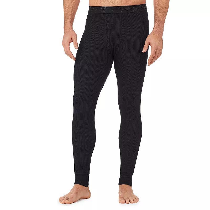 Mens Cuddl Duds Midweight Waffle Thermal Performance Base Layer Pants Navy Grey Product Image