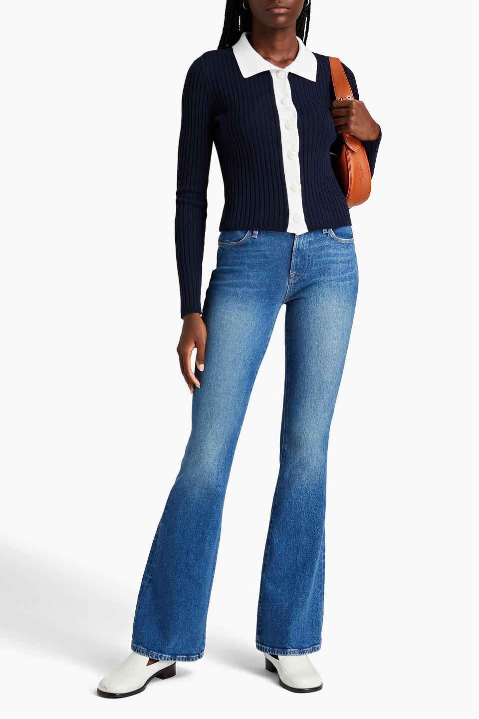 Le Super High High-rise Straight-leg Jeans In Mid Denim Product Image