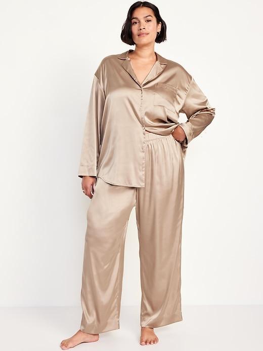 Satin Pajama Pant Set Product Image