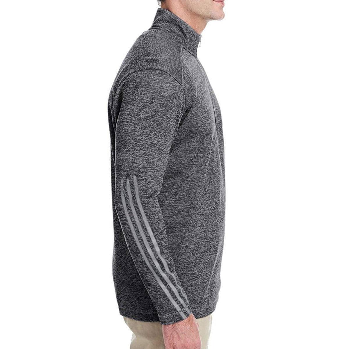 adidas Men's Brushed Terry Heathered Quarter-Zip Pullover Product Image