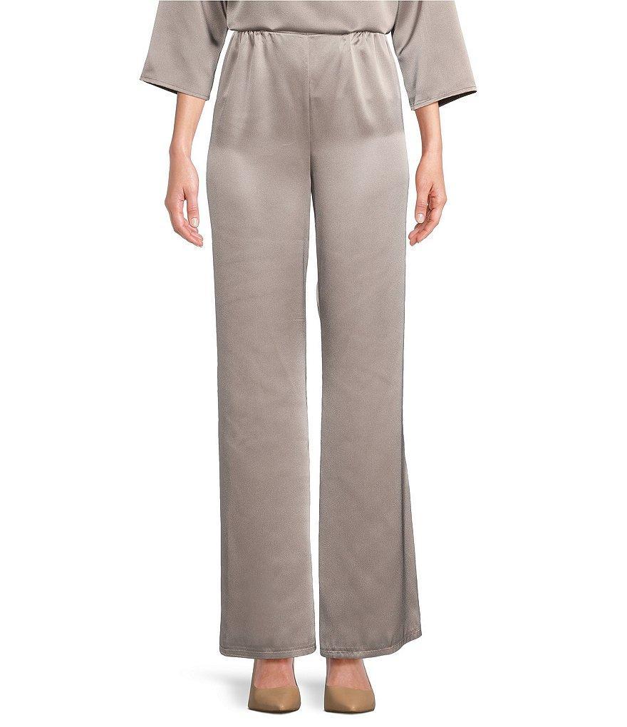 Caroline Rose Soft Satin Wide Leg Pull-On Coordinating Pants product image