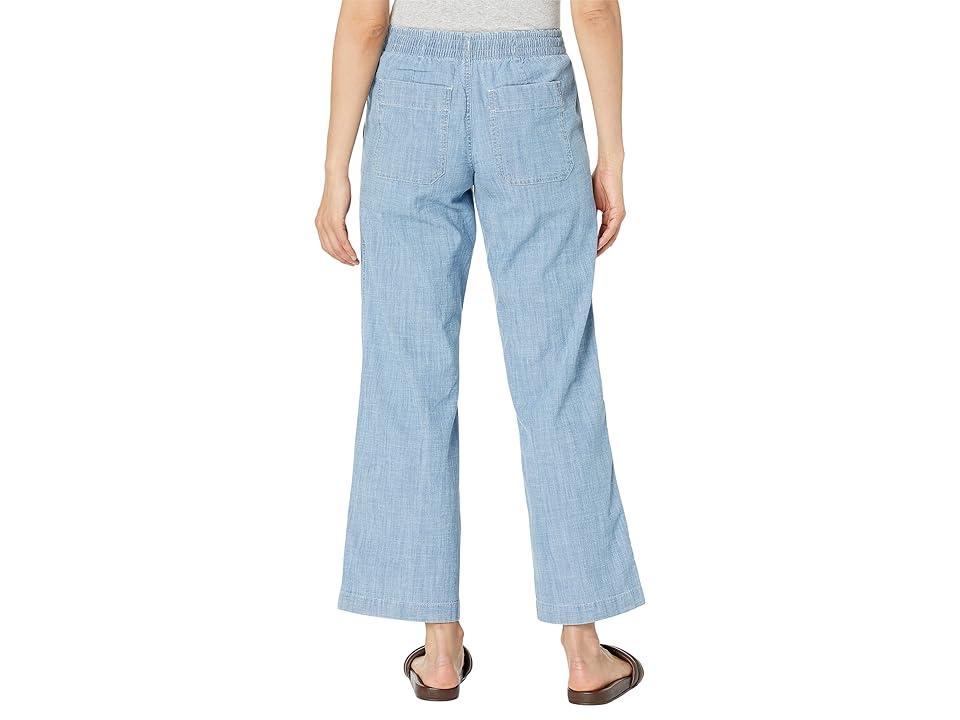 L.L.Bean Lakewashed Pull-On Chambray Wide Leg Pants (Chambray) Women's Casual Pants Product Image