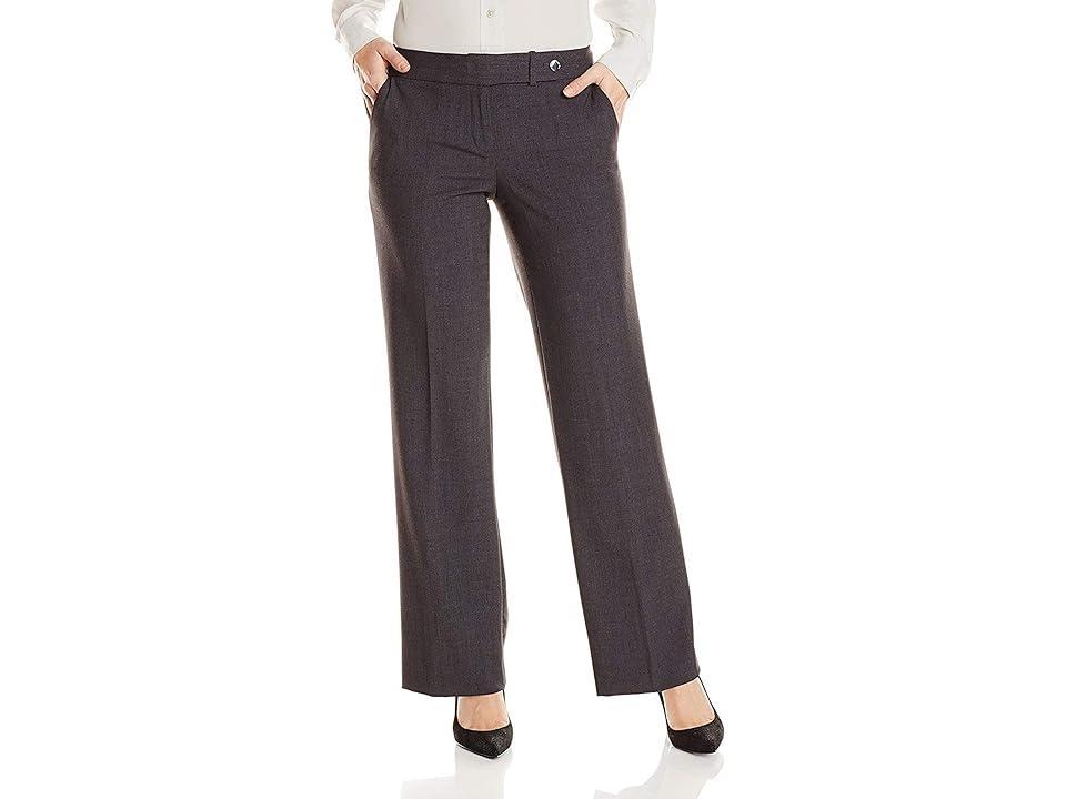 Calvin Klein Petite Size Classic Trouser Leg Slightly Flared Hem Pants Product Image