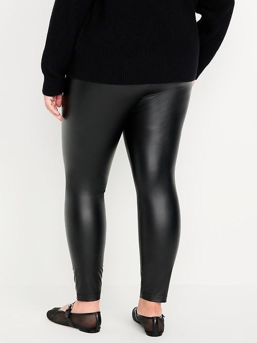 High-Waisted Faux Leather Leggings Product Image