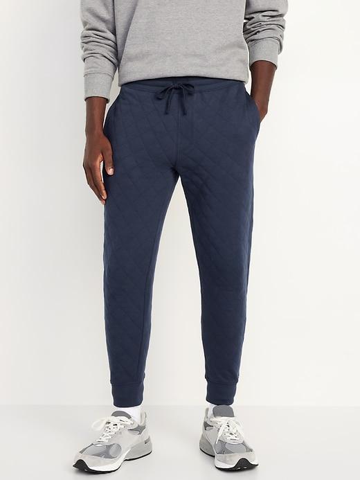 Loose Quilted Fleece Joggers Product Image