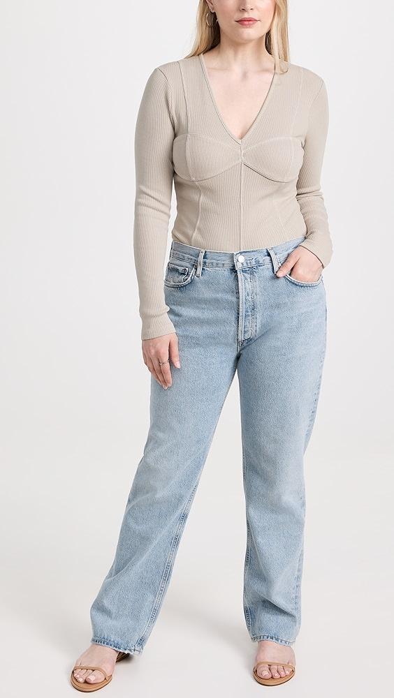 AGOLDE Lana Mid Rise Straight Jeans | Shopbop Product Image