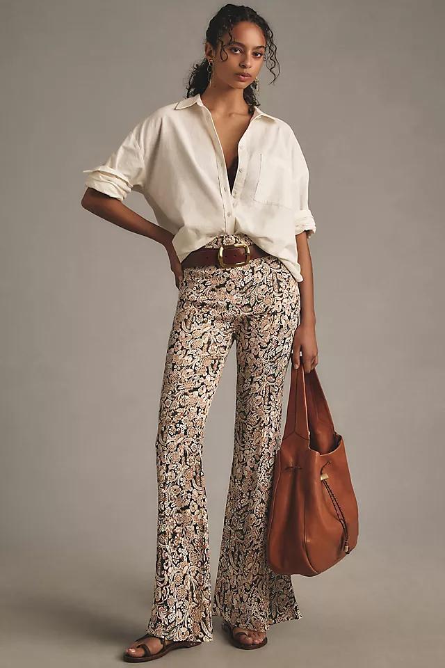 By Anthropologie Satin Flare Pants Product Image