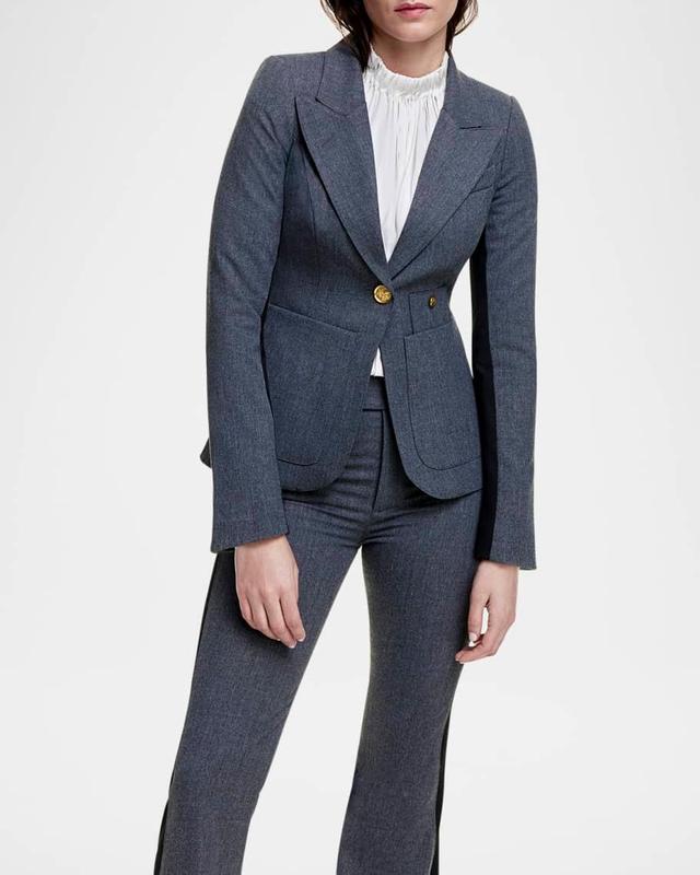 Patch Pocket Tux Stripe Blazer Product Image