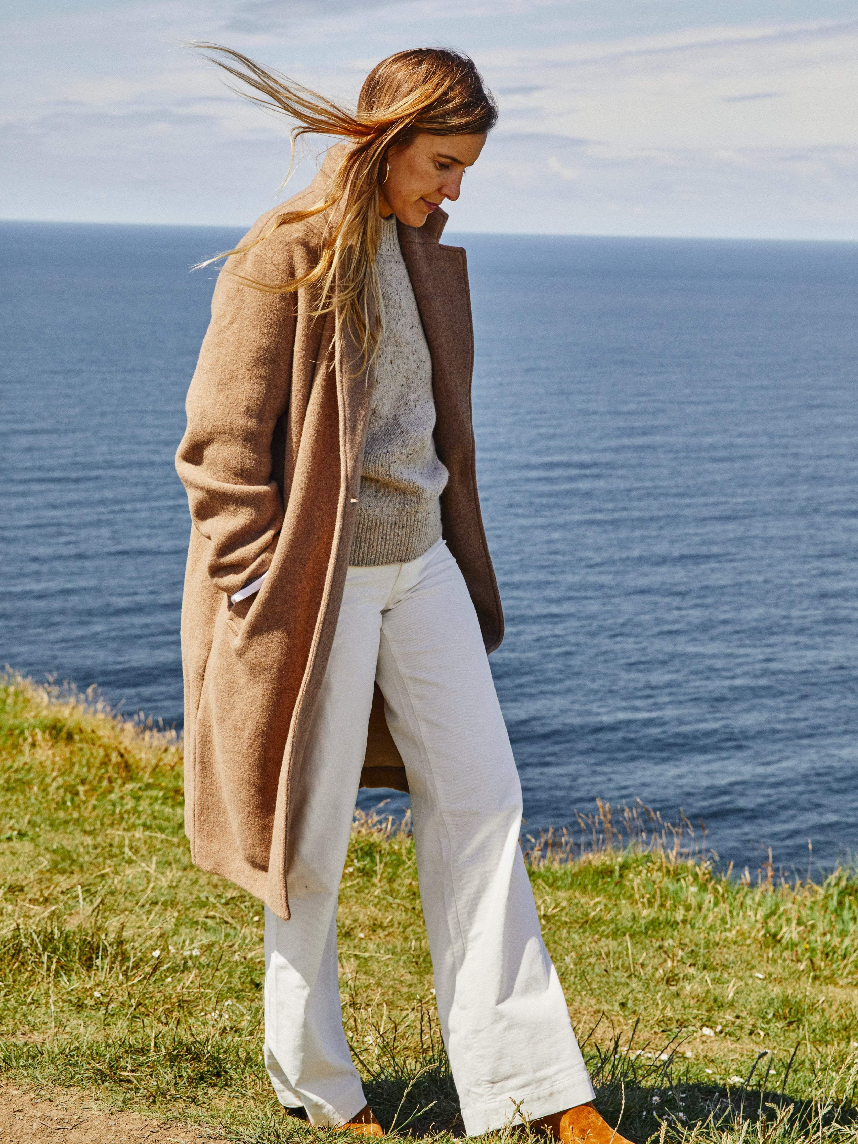 The Atlantic Knit Coat - Cappuccino Female Product Image